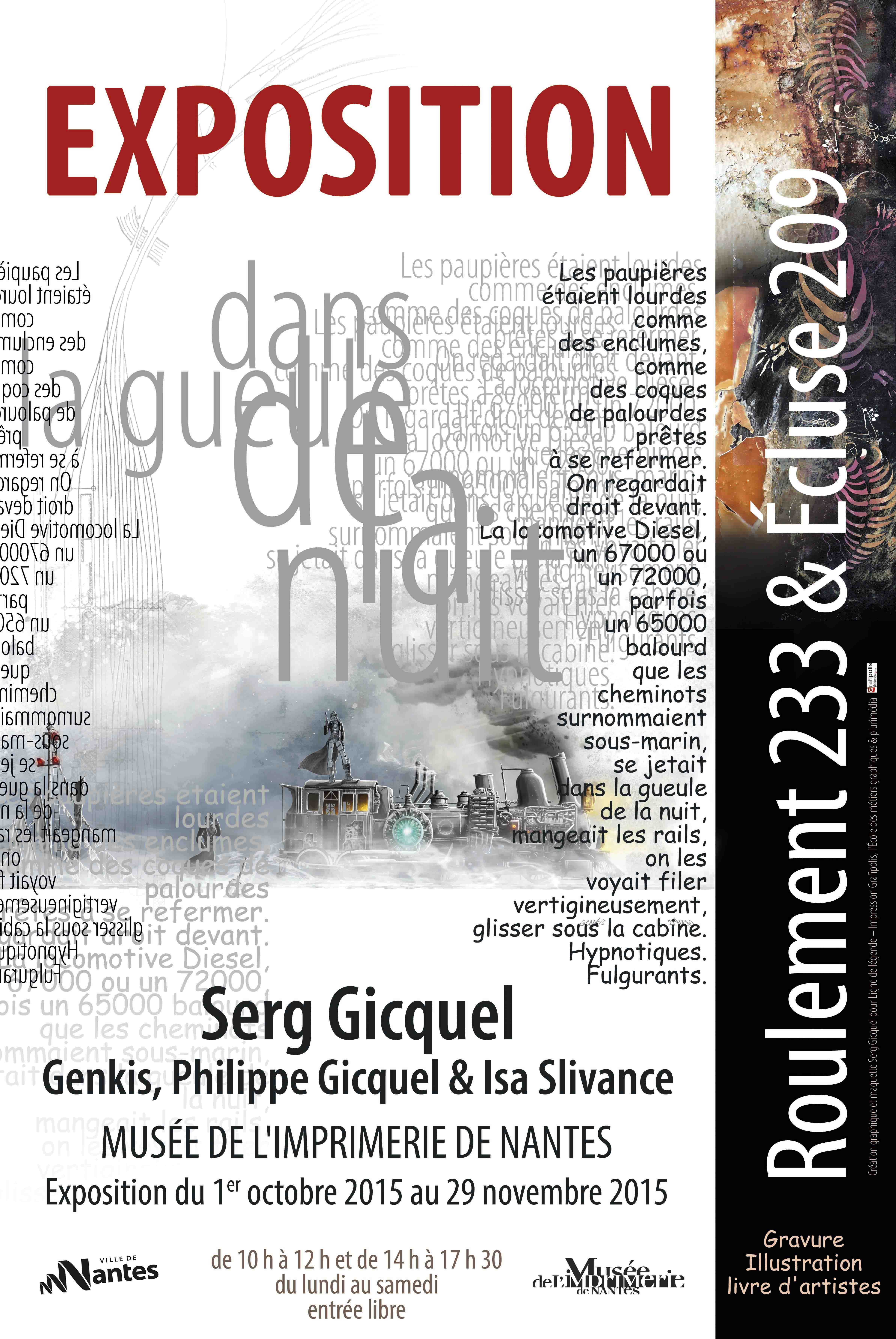 exposition Serg Gicquel, Genkis Genkkis, Philippe Gicquel